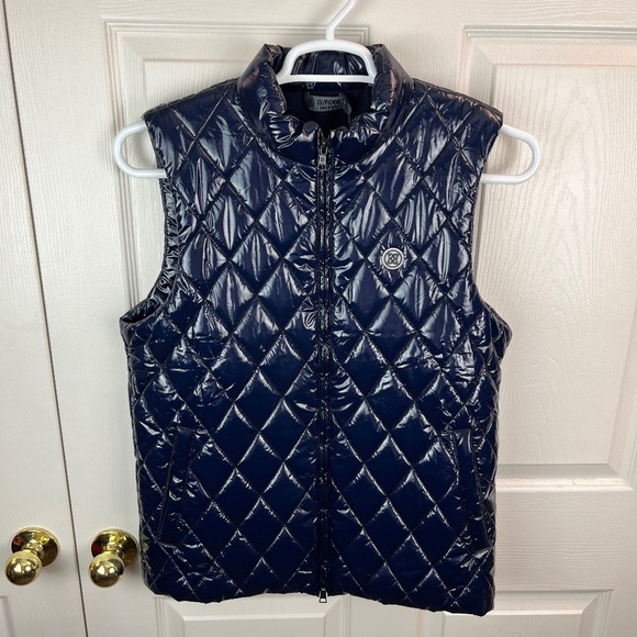 Men's G/FORE Nylon Polished Merino Wool Quilted Full Zip Vest